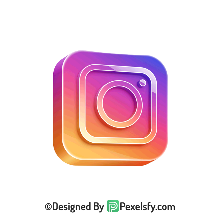 Isolated Instagram Logo PNG Transparent, Instagram 3d