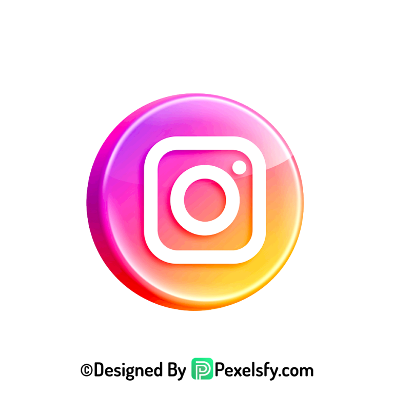 Shiny Instagram Logo PNG Transparent, Instagram 3d