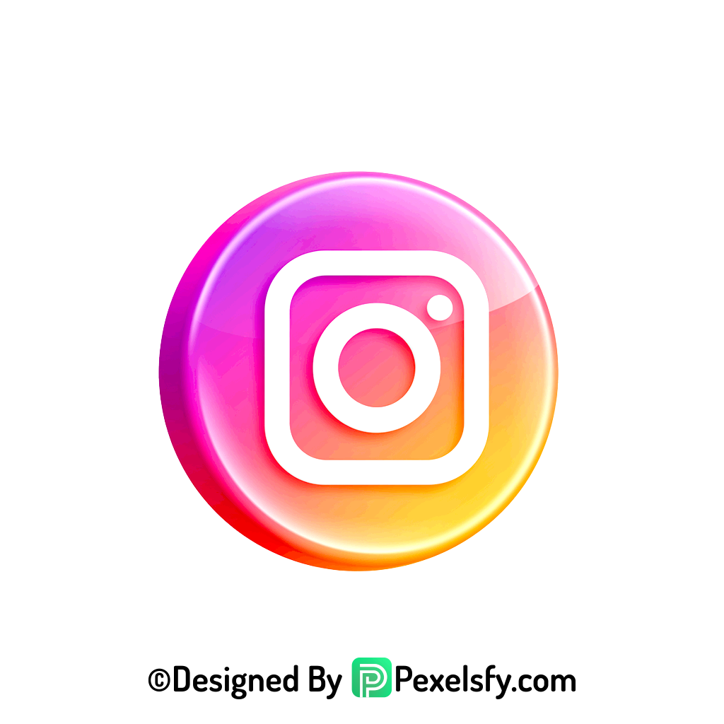 Shiny Instagram Logo PNG Transparent, Instagram 3d