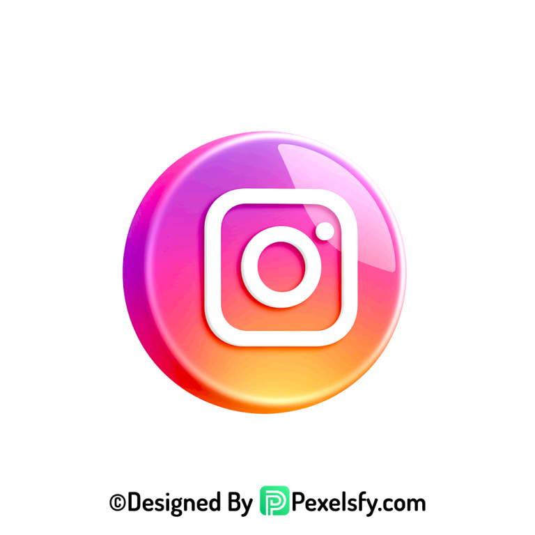 Elegant Instagram Logo PNG Transparent, Instagram 3d