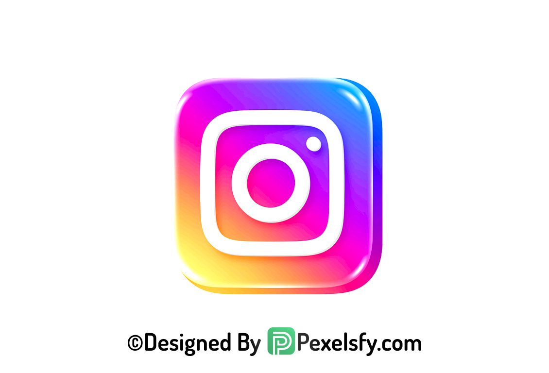Colorful Instagram Logo PNG Transparent, Instagram 3d