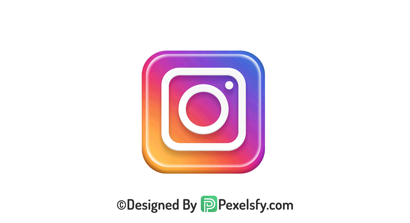 Outline Instagram Logo PNG Transparent, Instagram 3d