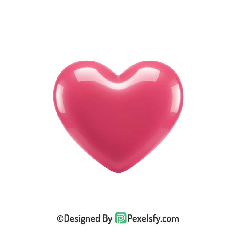 Love Symbol Pink Heart PNG Transparent Design,