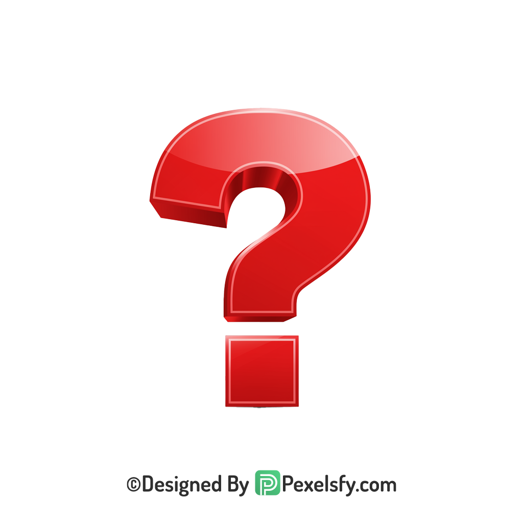 Question Mark PNG Transparent Editable Clipart, 3d