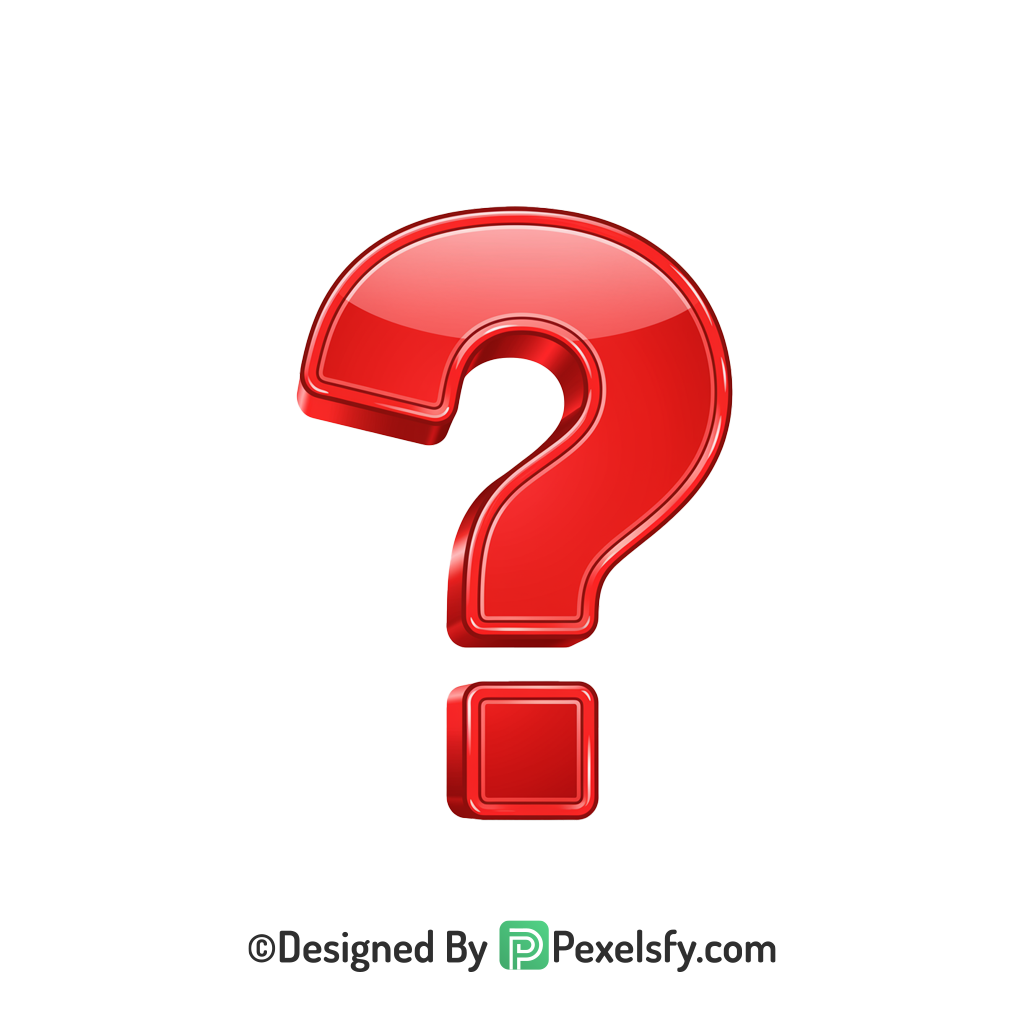 Question Mark PNG Transparent Digital File, 3d