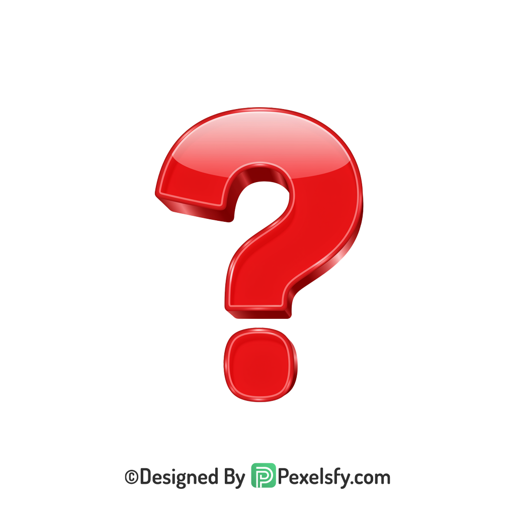 Question Mark PNG Transparent Graphic Element, 3d