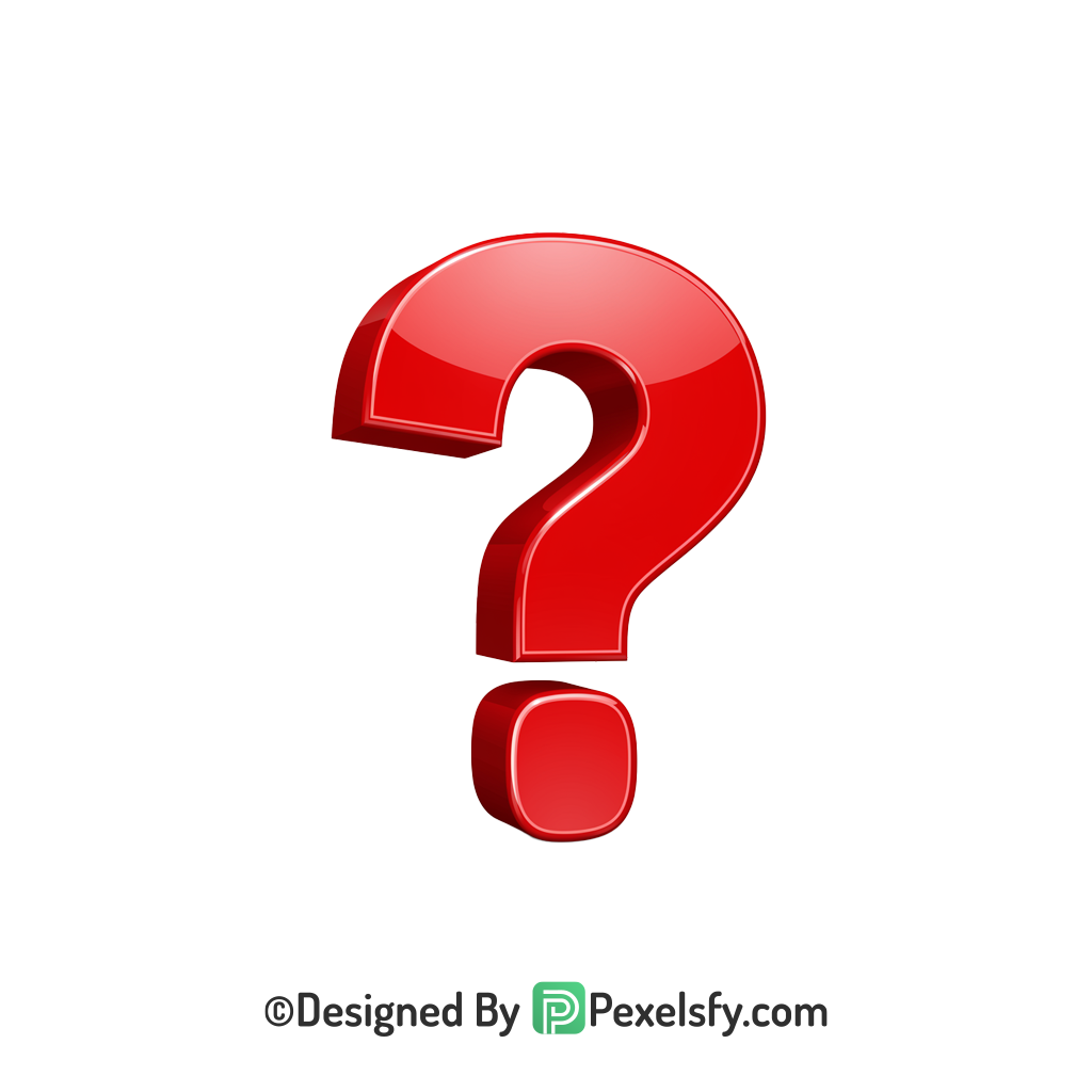 Question Mark PNG Transparent UI Element, 3d