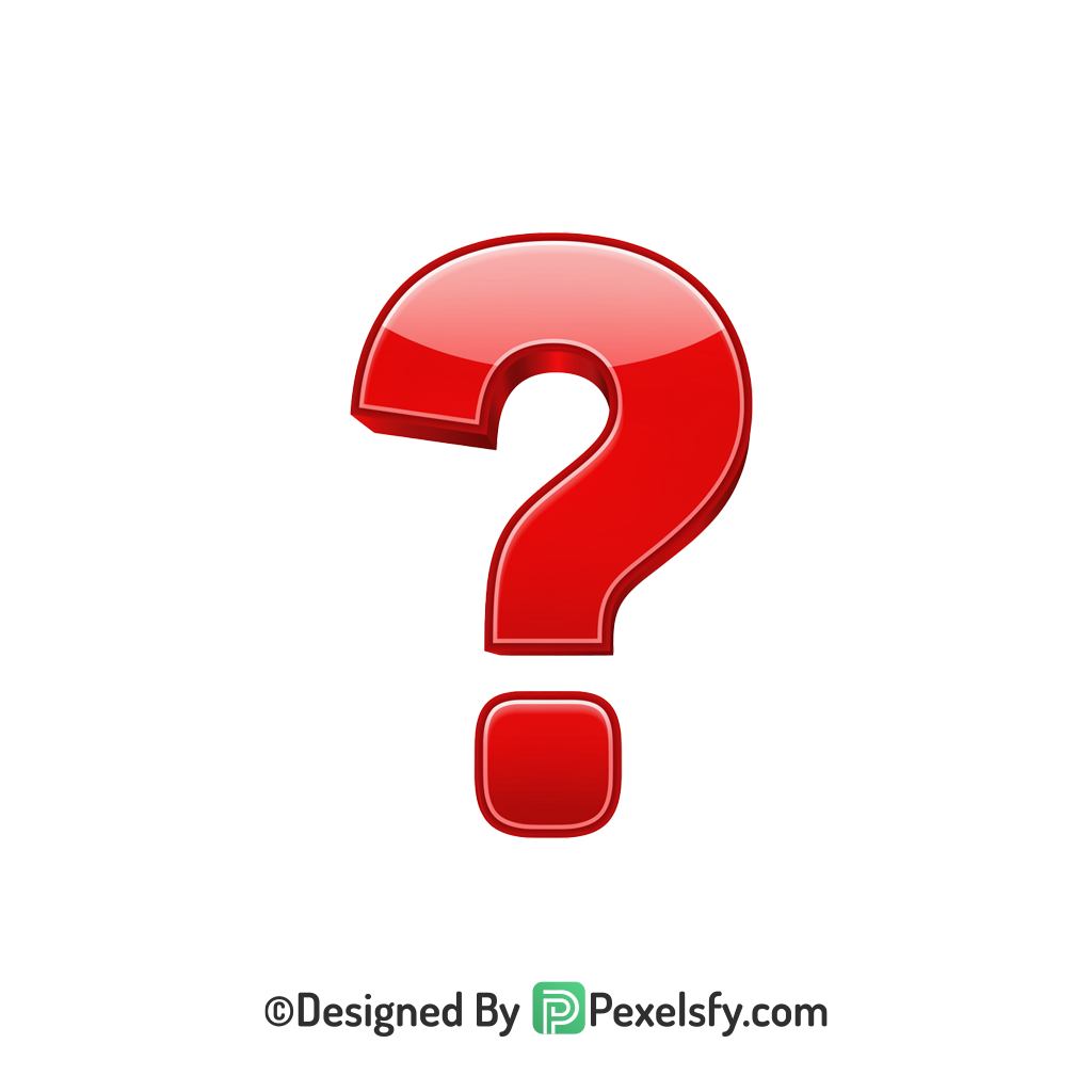 Question Mark PNG Transparent Red Version, 3d