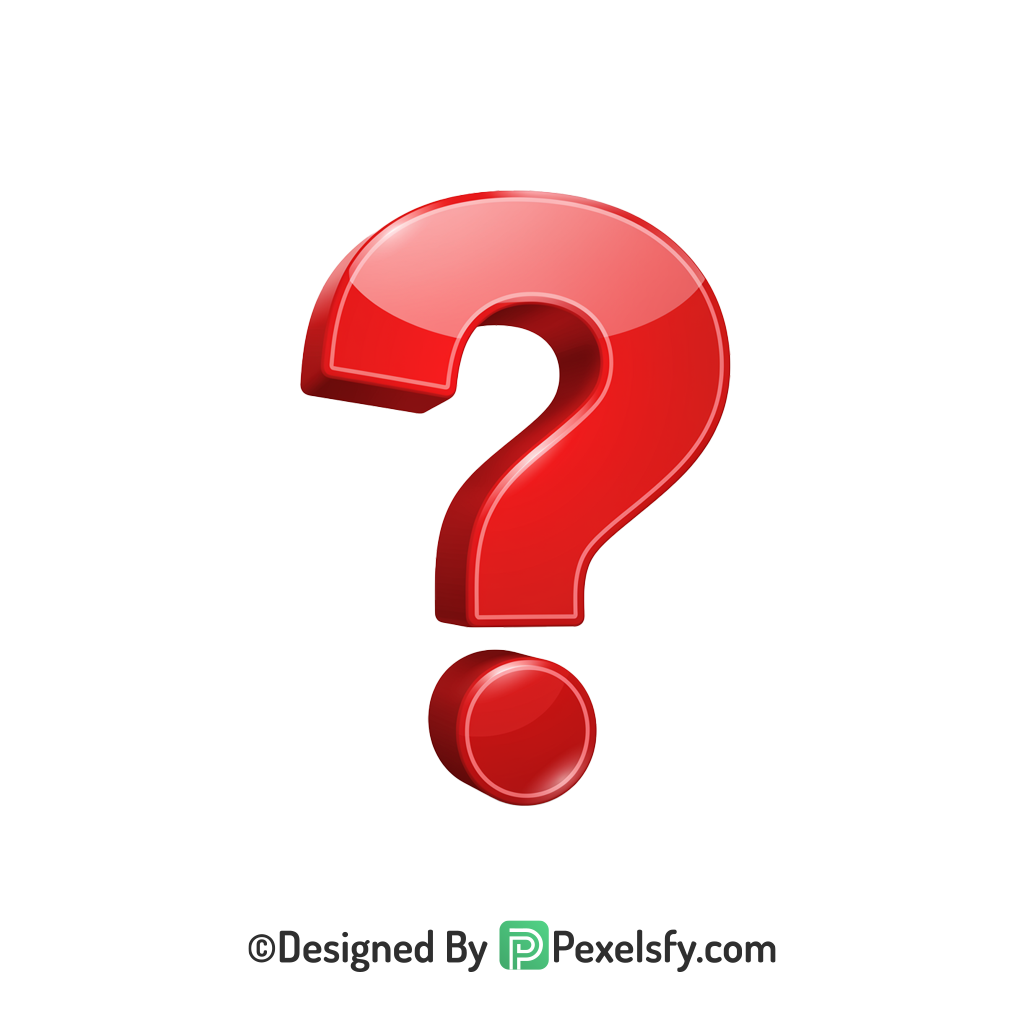 Question Mark PNG Transparent Red Clipart, 3d