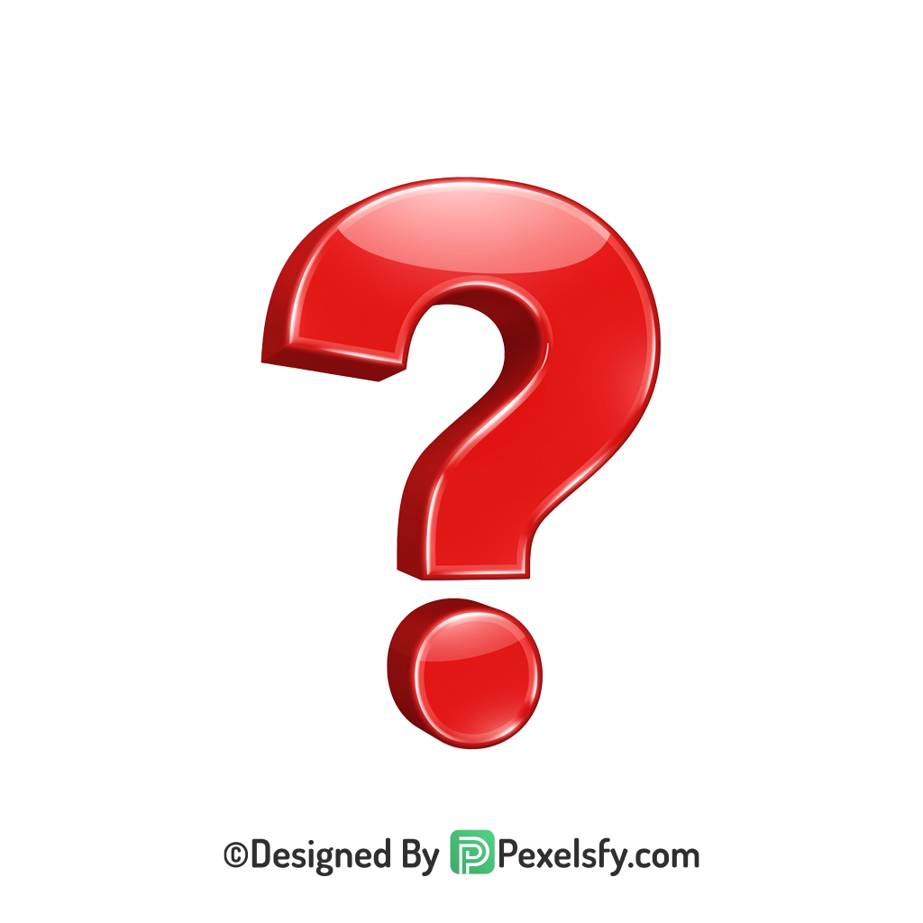 Question Mark PNG Transparent Bold Style, 3d