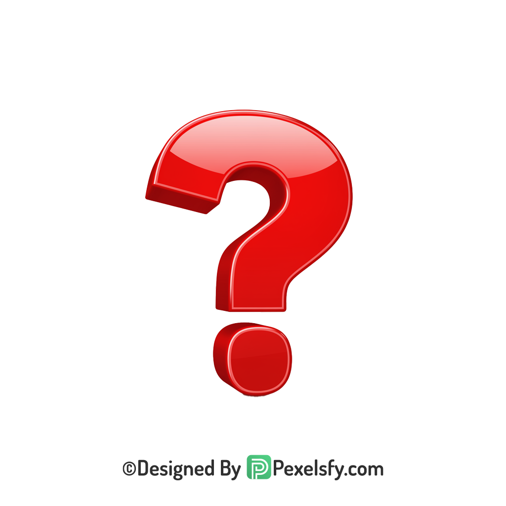 Question Mark PNG Transparent Vector File, 3d