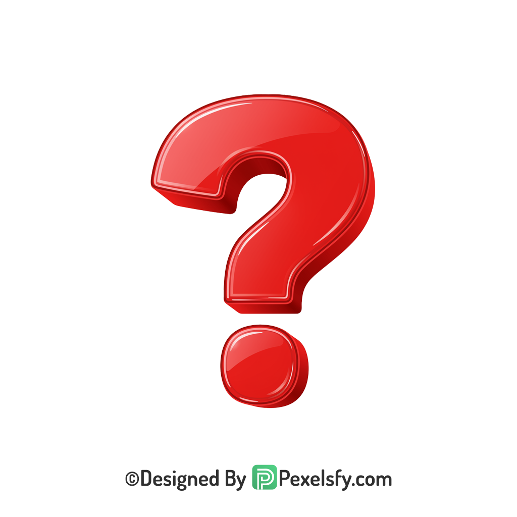 Question Mark PNG Transparent Isolated Symbol, 3d