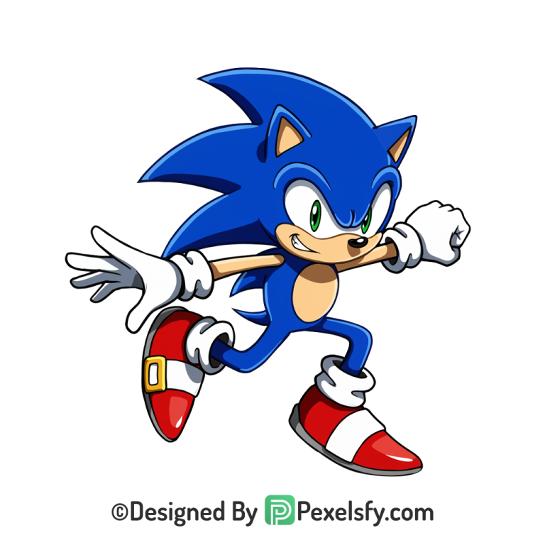 Running Sonic PNG Transparent Background, sonic clipart,