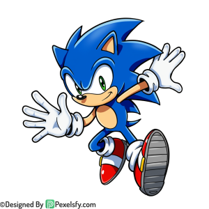 3D Render Sonic PNG Transparent Background, sonic