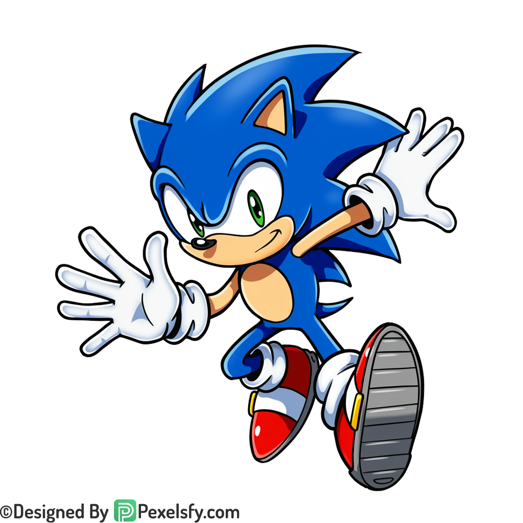 3D Render Sonic PNG Transparent Background, sonic