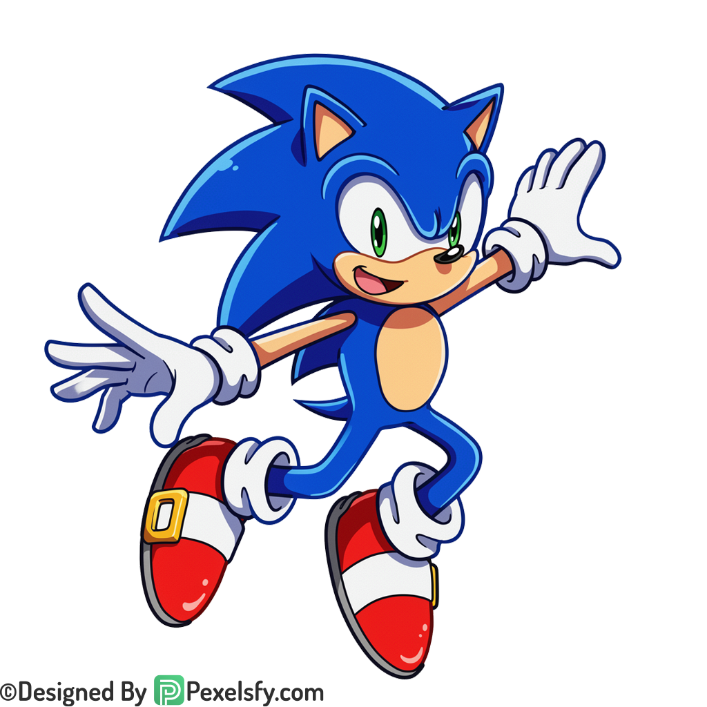 Speed Pose Sonic PNG Transparent Background, sonic