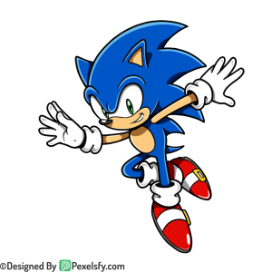 Action Pose Sonic PNG Transparent Background, sonic