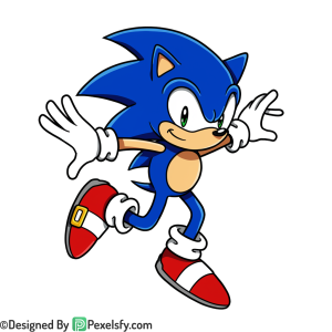 Jumping Sonic PNG Transparent Background, sonic clipart,