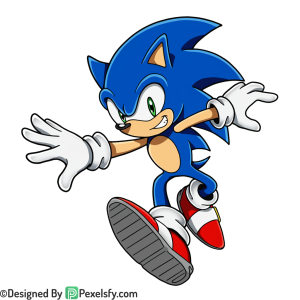 Classic Sonic PNG Transparent Background, sonic clipart,