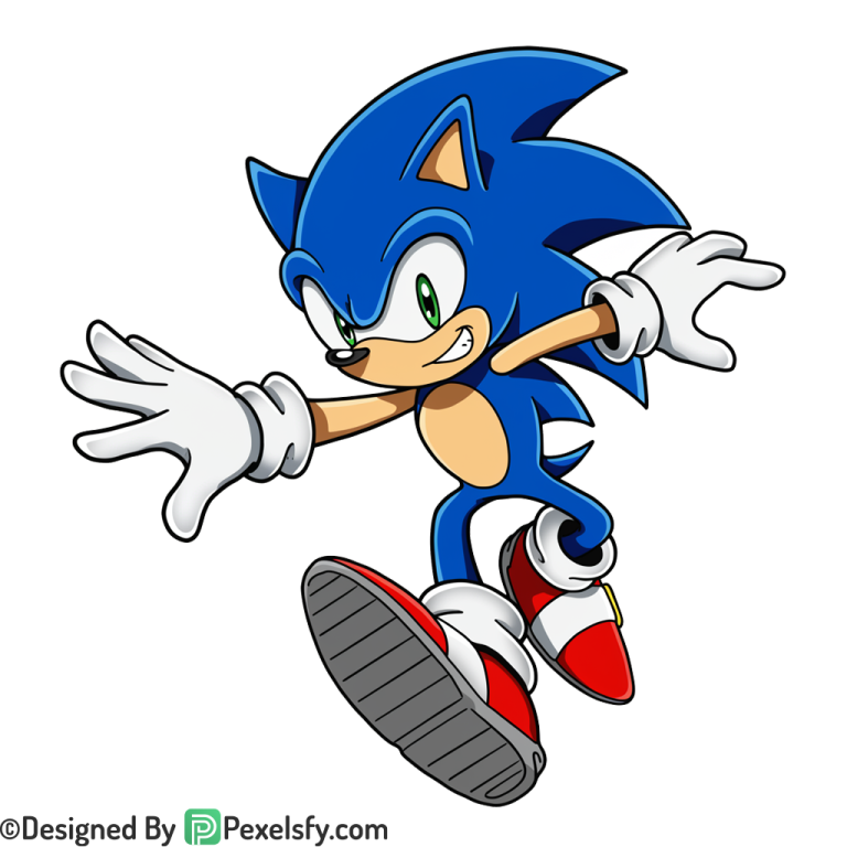Classic Sonic PNG Transparent Background, sonic clipart,