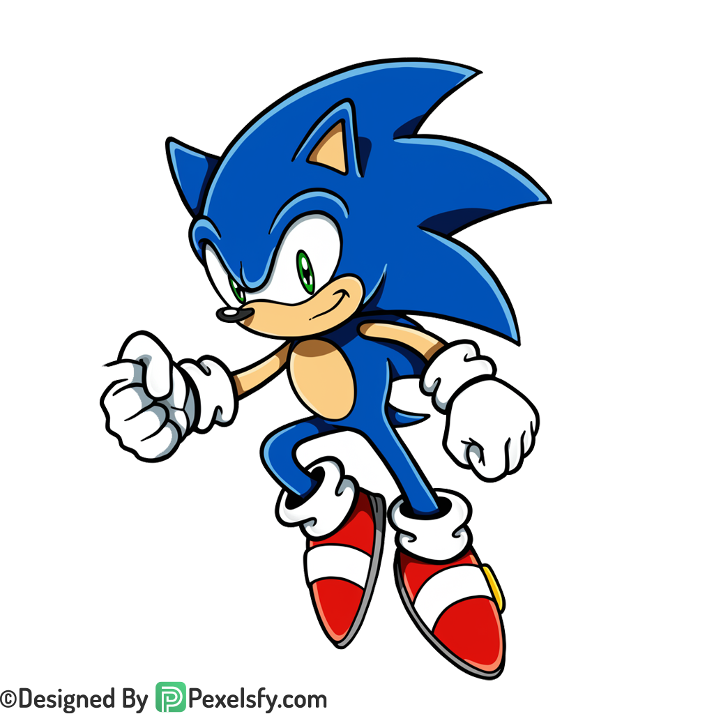 Solo Sonic PNG Transparent Background, sonic clipart,