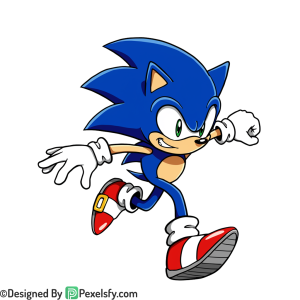 Retro Style Sonic PNG Transparent Background, sonic