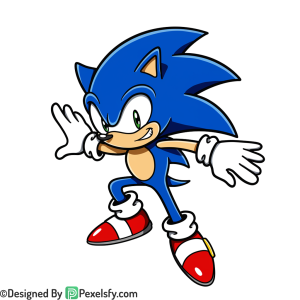 Full Body Sonic PNG Transparent Background, sonic