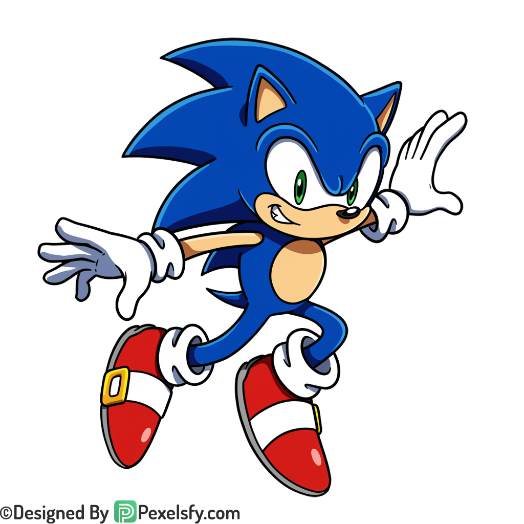 Game Style Sonic PNG Transparent Background, sonic