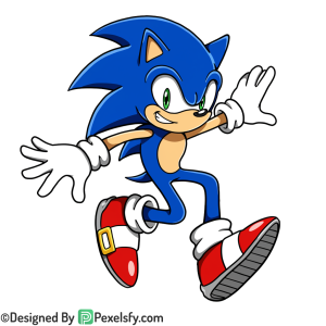 Anime Style Sonic PNG Transparent Background, sonic