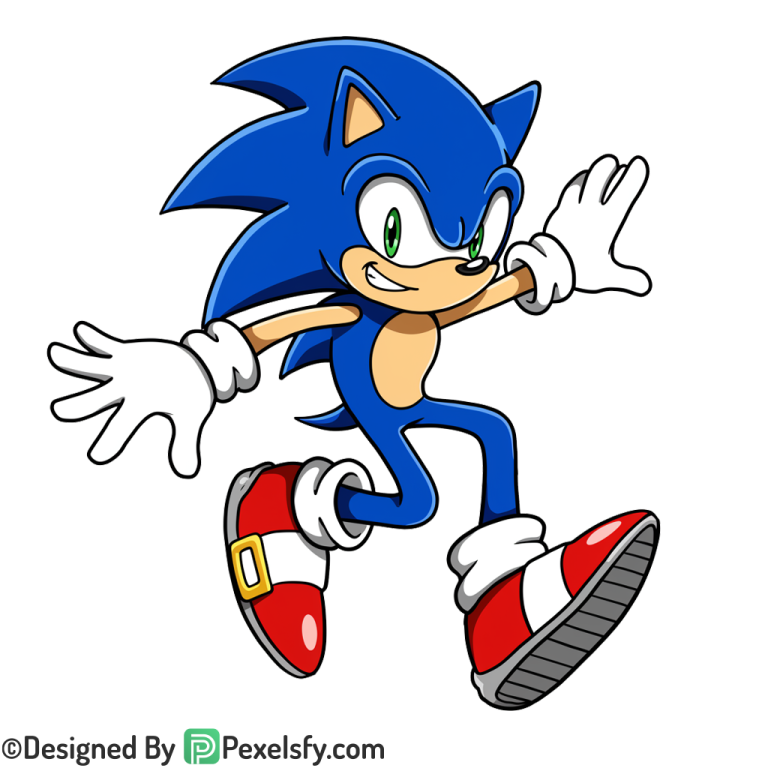 Anime Style Sonic PNG Transparent Background, sonic