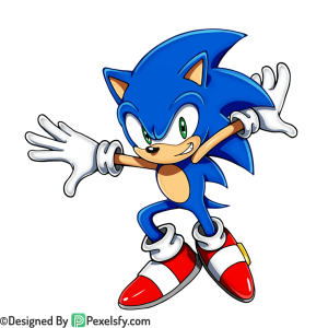 Modern Sonic PNG Transparent Background, sonic clipart,