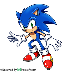 Movie Style Sonic PNG Transparent Background, sonic
