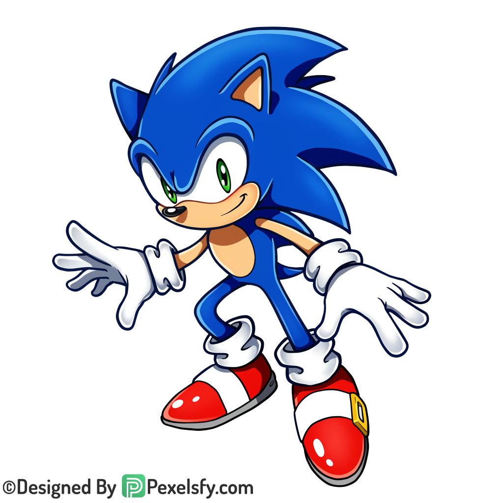 Movie Style Sonic PNG Transparent Background, sonic