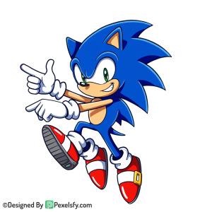With Flames Sonic PNG Transparent Background, sonic