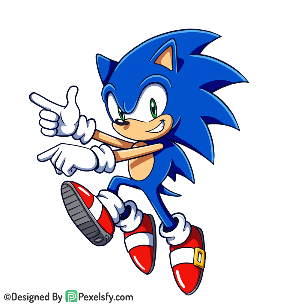 With Flames Sonic PNG Transparent Background, sonic
