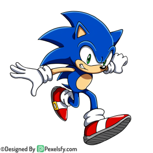 With Motion Blur Sonic PNG Transparent Background,