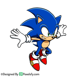 classic Sonic PNG Transparent Background, sonic clipart,