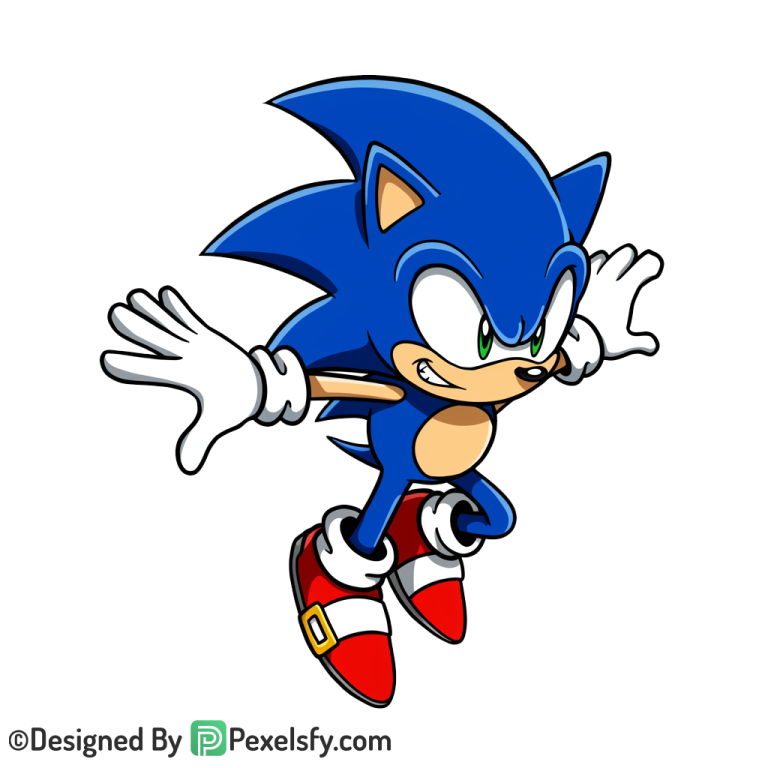 classic Sonic PNG Transparent Background, sonic clipart,