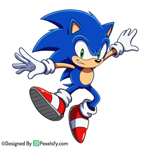 Legendary Style Sonic PNG Transparent Background, sonic