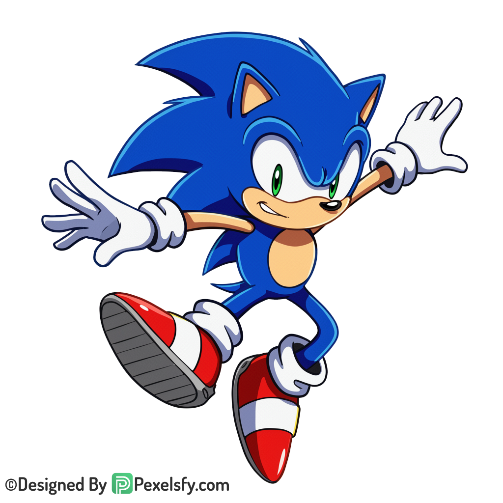 Legendary Style Sonic PNG Transparent Background, sonic