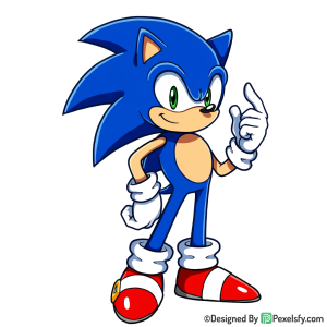Artwork Sonic PNG Transparent Background, sonic clipart,