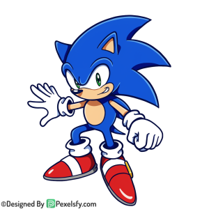 Running Sonic PNG Transparent Background, sonic clipart,