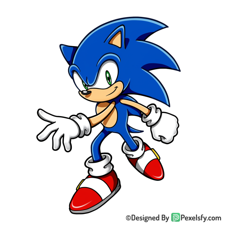 Creative Art Sonic PNG Transparent Background, sonic