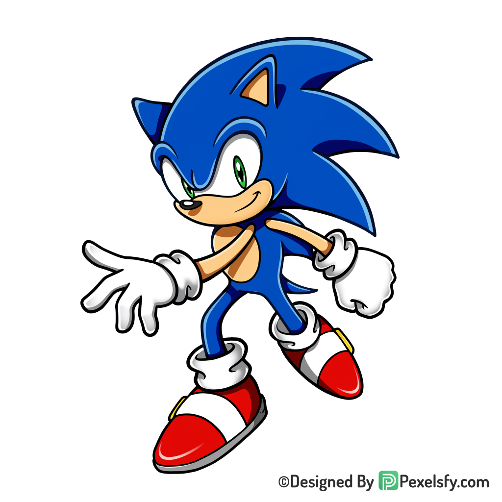 Creative Art Sonic PNG Transparent Background, sonic