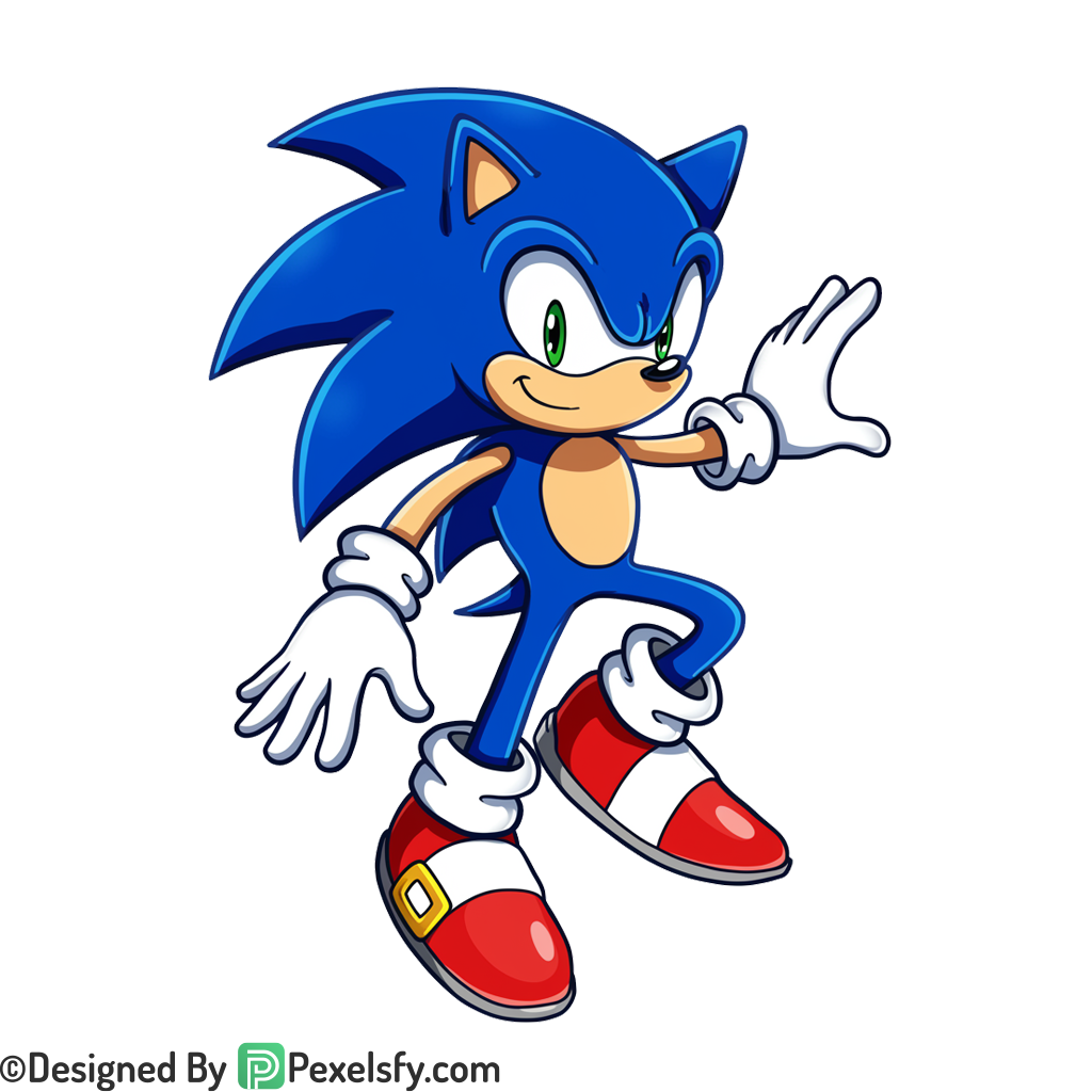 Cool Sonic PNG Transparent Background, sonic clipart,