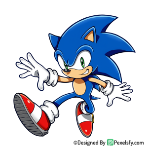 Original Design Sonic PNG Transparent Background, sonic