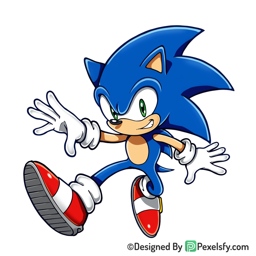 Original Design Sonic PNG Transparent Background, sonic