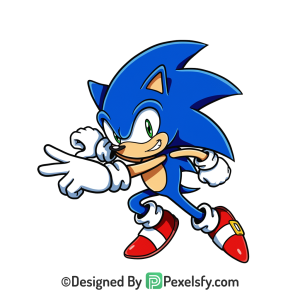 Cool Sonic Style PNG Transparent Background, sonic