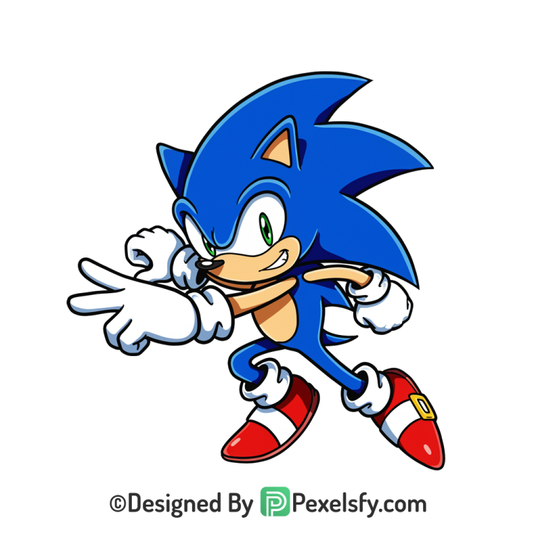 Cool Sonic Style PNG Transparent Background, sonic