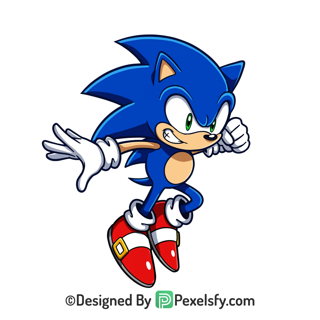 Flying Sonic Style Sonic PNG Transparent Background,